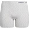 imageReebok Womens Boy Shorts Underwear  3 Pack Seamless Long Leg Boyshorts Panties for Women S3X available in Plus SizeGrayBlackNatural Spacedye