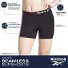 imageReebok Womens Boy Shorts Underwear  3 Pack Seamless Long Leg Boyshorts Panties for Women S3X available in Plus SizeLight Grey MelangeBlackened PearlLotus