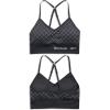 imageReebok Womens Everyday Bra  2 Pack Lightweight Stretch Performance Longline Cami Bralette  Seamless Bras for Women SXLBlackened Pearl JacquardMauve Mist