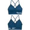 imageReebok Womens Everyday Bra  2 Pack Lightweight Stretch Performance Longline Cami Bralette  Seamless Bras for Women SXLGrey StripeTurquoise