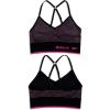 imageReebok Womens Everyday Bra  2 Pack Lightweight Stretch Performance Longline Cami Bralette  Seamless Bras for Women SXLSpacedye StripePink