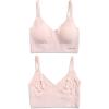 imageReebok Womens Everyday Bras  4 Pack Soft Stretch Performance Longline Bonded Cami Bralette  Seamless Bras for Women SLSky BlueLotus