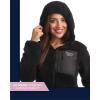 imageReebok Womens Fleece Sweatshirt Jacket  Full Zip Sherpa Fur Hooded Jacket  Lightweight Teddy Coat for Women SXLJet Black