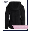 imageReebok Womens Fleece Sweatshirt Jacket  Full Zip Sherpa Fur Hooded Jacket  Lightweight Teddy Coat for Women SXLJet Black