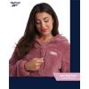 imageReebok Womens Fleece Sweatshirt Jacket  Full Zip Sherpa Fur Hooded Jacket  Lightweight Teddy Coat for Women SXLRose Pink