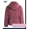 imageReebok Womens Fleece Sweatshirt Jacket  Full Zip Sherpa Fur Hooded Jacket  Lightweight Teddy Coat for Women SXLRose Pink