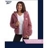 imageReebok Womens Fleece Sweatshirt Jacket  Full Zip Sherpa Fur Hooded Jacket  Lightweight Teddy Coat for Women SXLRose Pink