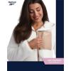 imageReebok Womens Fleece Sweatshirt Jacket  Full Zip Sherpa Fur Hooded Jacket  Lightweight Teddy Coat for Women SXLWhite Mist