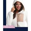 imageReebok Womens Fleece Sweatshirt Jacket  Full Zip Sherpa Fur Hooded Jacket  Lightweight Teddy Coat for Women SXLWhite Mist
