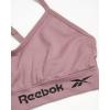 imageReebok Womens Lightweight Soft Stretch Performance Cami Seamless Bralette 2 PackBlack JacquardPurple