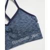 imageReebok Womens Lightweight Soft Stretch Performance Cami Seamless Bralette 2 PackDenim SpacedyeSmoked Pearl