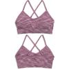 imageReebok Womens Lightweight Soft Stretch Performance Cami Seamless Bralette 2 PackRed Space DyeBlack