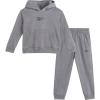 imageReebok Baby Boys Active Sweatsuit  2 Piece Fleece Hoodie Sweatshirt and Jogger Sweatpants  Clothing Set ToddlerBoy 2T7Monument