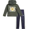 imageReebok Baby Boys Active Sweatsuit  2 Piece Fleece Hoodie Sweatshirt and Jogger Sweatpants  Clothing Set ToddlerBoy 2T7Varsity Green