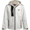 imageReebok Boys Jacket  Youth Lightweight Weather Resistant Softshell Coat  Kids Outerwear Windbreaker Coat for Boys 820White