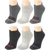 imageReebok Womens Athletic Socks  Performance Low Cut Socks 6 PackGrey