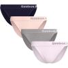 imageReebok Womens Bikini Panties  4 Pack Soft Stretch Ribbed Womens Bikini Briefs  Breathable Underwear for Women SXLOrchidSharkskinLotusBlue