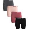 imageReebok Womens Boy Shorts Underwear  4 Pack Seamless Long Leg Boyshorts Panties for Women S3X available in Plus SizeBlackRosewineLotusBlackened Pearl