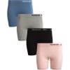imageReebok Womens Boy Shorts Underwear  4 Pack Seamless Long Leg Boyshorts Panties for Women S3X available in Plus SizeLotusBlackLight Grey MelangeBlue