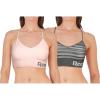 imageReebok Womens Everyday Bra  2 Pack Lightweight Stretch Performance Longline Cami Bralette  Seamless Bras for Women SXLGrey StripePink