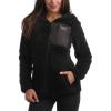 imageReebok Womens Fleece Sweatshirt Jacket  Full Zip Sherpa Fur Hooded Jacket  Lightweight Teddy Coat for Women SXLJet Black