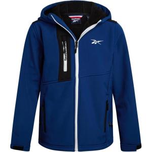 imageReebok Boys Jacket  Youth Lightweight Weather Resistant Softshell Coat  Kids Outerwear Windbreaker Coat for Boys 820Batik Blue