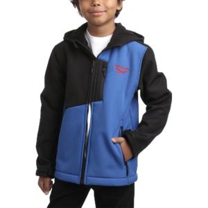 imageReebok Boys Jacket  Youth Lightweight Weather Resistant Softshell Coat  Kids Outerwear Windbreaker Coat for Boys 820Vector Blue