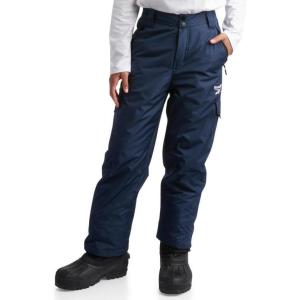 imageReebok Boys Snow Pants  Heavyweight Waterproof Snowboard Pants with Cargo Pocks Snow Gaiters  Ski Pants for Boys 420Vector Navy