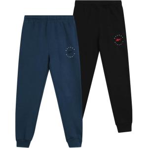 imageReebok Boys Sweatpants  2 Pack Performance Fleece Boys Joggers Athletic Pants with Pockets for Running ampamp Workout Size 814BlackTeal Blue