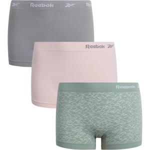 imageReebok Boyshort Underwear for Women  3 Pack Seamless Boy Shorts Panties for Women Sizes SXL Extended Plus Size 1X3XLilyShark SkinLotus
