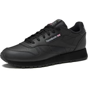 imageReebok Classic Leather Girls and Boys Shoes for Kids Toddler Little Kid or Big Kid Sneakers Girl or Boy Tennis ShoesBlack
