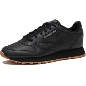 imageReebok Classic Leather Girls and Boys Shoes for Kids Toddler Little Kid or Big Kid Sneakers Girl or Boy Tennis ShoesBlackGum