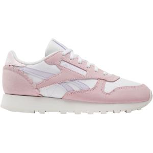 imageReebok Classic Leather Girls and Boys Shoes for Kids Toddler Little Kid or Big Kid Sneakers Girl or Boy Tennis ShoesFtwr WhiteFrosted BerryChalk