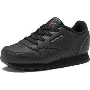 imageReebok Classic Leather Girls and Boys Shoes for Kids Toddler Little Kid or Big Kid Sneakers Girl or Boy Tennis ShoesToddler Black