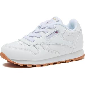 imageReebok Classic Leather Girls and Boys Shoes for Kids Toddler Little Kid or Big Kid Sneakers Girl or Boy Tennis ShoesToddler WhiteGum