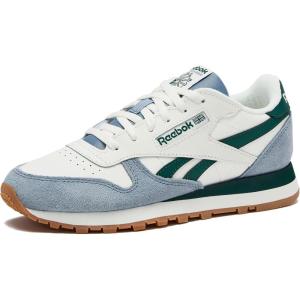 imageReebok Classic Leather Girls and Boys Shoes for Kids Toddler Little Kid or Big Kid Sneakers Girl or Boy Tennis ShoesUpgrade BlueChalkCollegiate Green