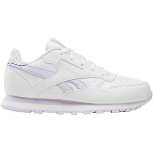 imageReebok Classic Leather Girls and Boys Shoes for Kids Toddler Little Kid or Big Kid Sneakers Girl or Boy Tennis ShoesWhiteDigital Gleam
