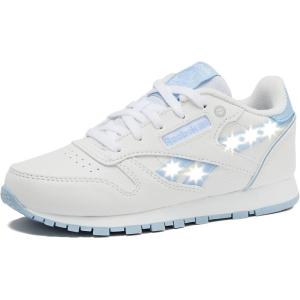 imageReebok Kids Classic Leather Step N Flash 20 SneakerFootwear WhiteY2k BlueBleached Yellow