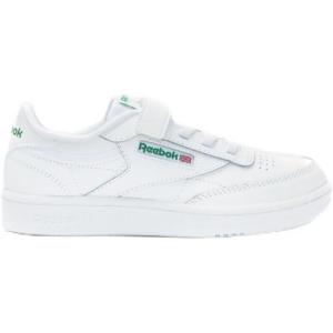 imageReebok UnisexChild Club C 1 Velcro SneakerWhiteGlen GreenVector Blue