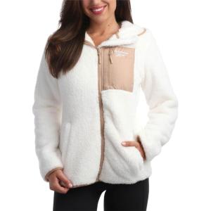 imageReebok Womens Fleece Sweatshirt Jacket  Full Zip Sherpa Fur Hooded Jacket  Lightweight Teddy Coat for Women SXLWhite Mist