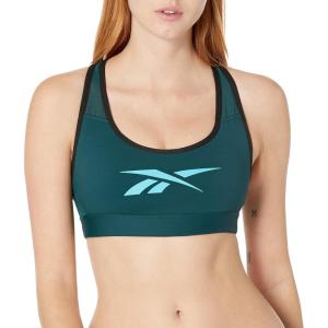 imageReebok x Jurassic World Skinny Strap Sports BraForest GreenTeal Vector Logo
