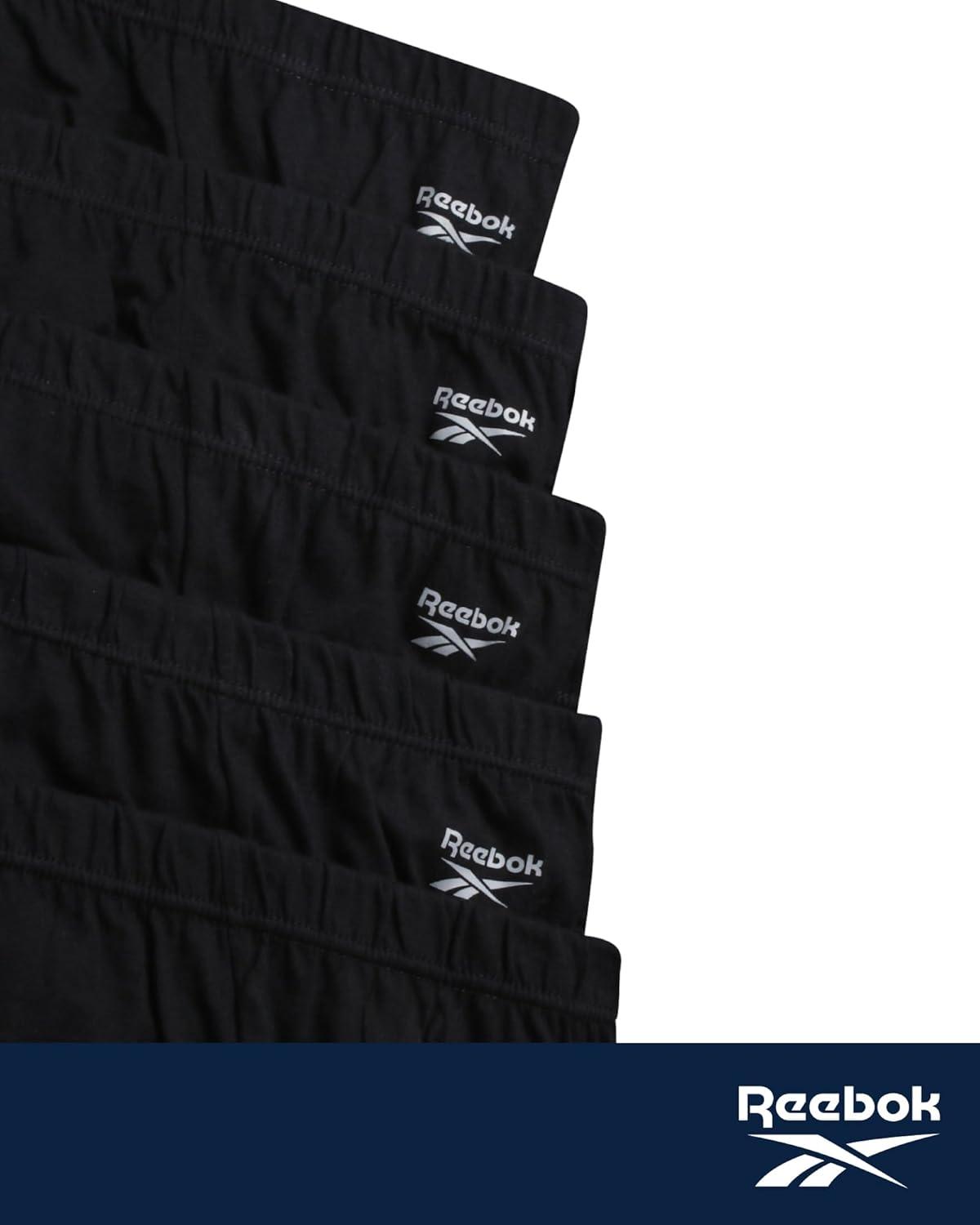 imageReebok Low Rise Mens Briefs  5 Pack Soft Cotton Underwear with Supportive Contour Pouch  Supportive Fit for Everyday WearBlackBlackBlackBlackBlack