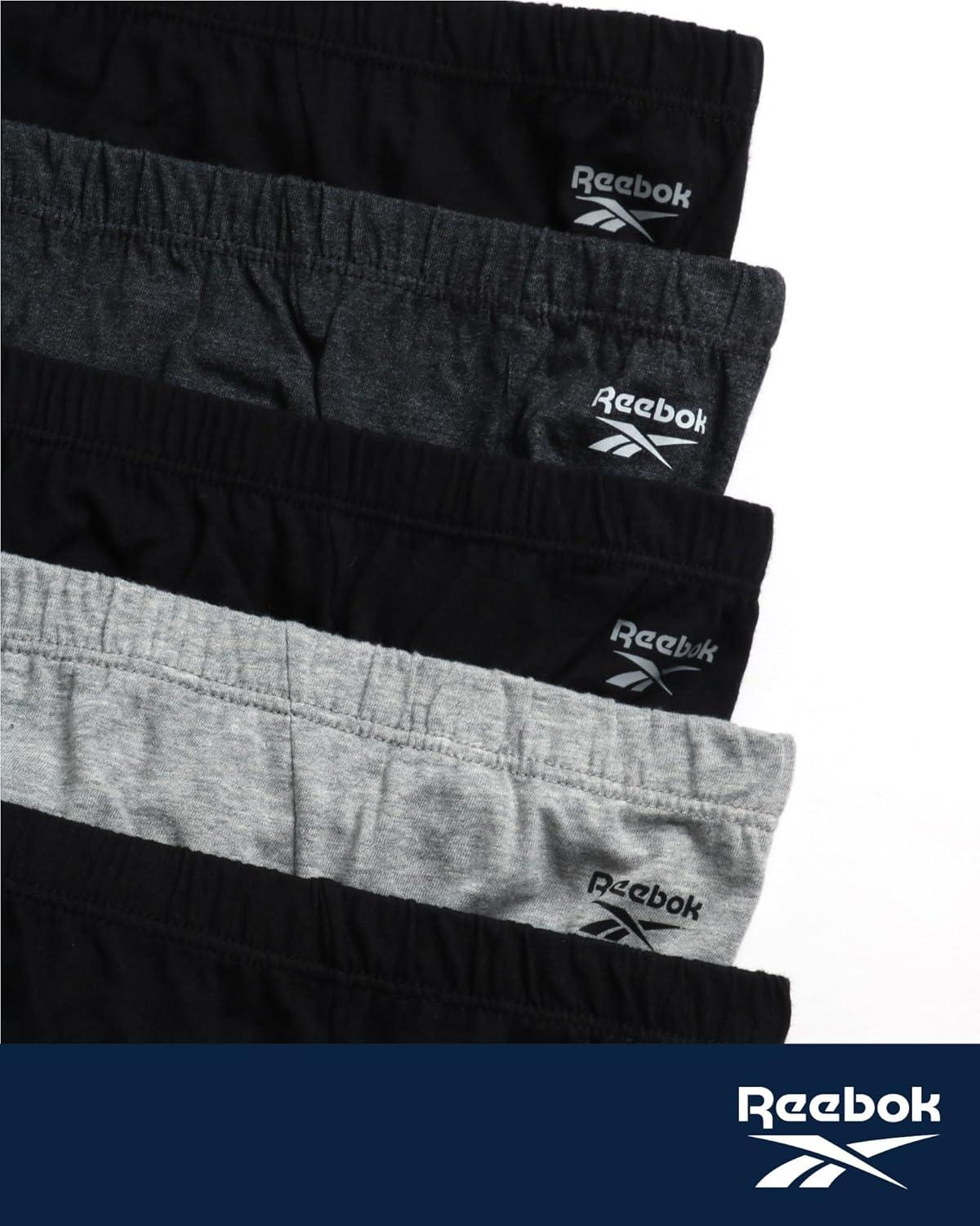 imageReebok Low Rise Mens Briefs  5 Pack Soft Cotton Underwear with Supportive Contour Pouch  Supportive Fit for Everyday WearBlackHeather GreyCharcoal Heather