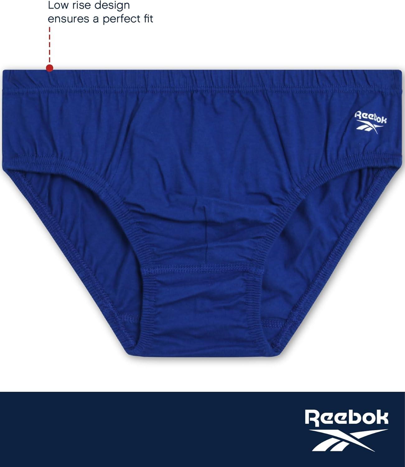 imageReebok Low Rise Mens Briefs  5 Pack Soft Cotton Underwear with Supportive Contour Pouch  Supportive Fit for Everyday WearBlackSurf the WebHeather GreyPrintBlack