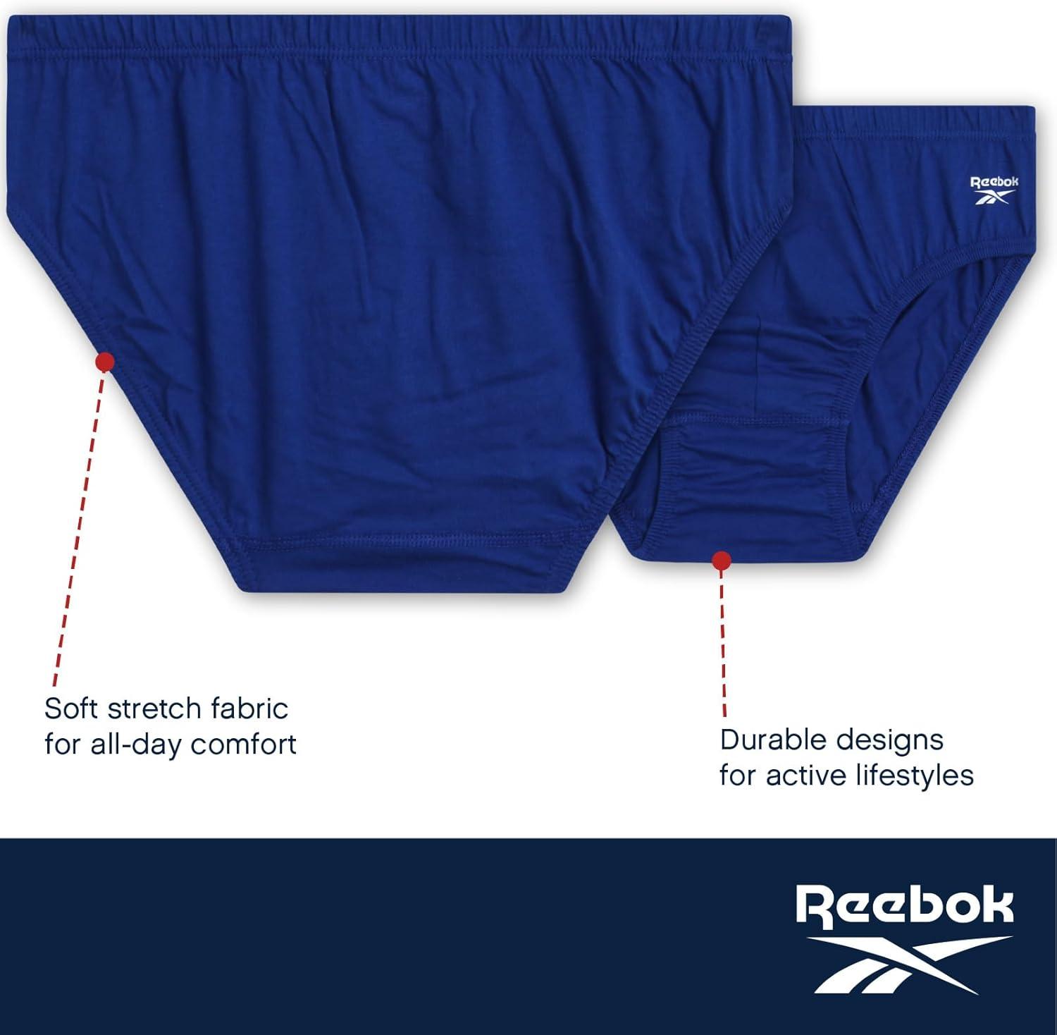 imageReebok Low Rise Mens Briefs  5 Pack Soft Cotton Underwear with Supportive Contour Pouch  Supportive Fit for Everyday WearBlackSurf the WebHeather GreyTibetan RedCharcoal Heather