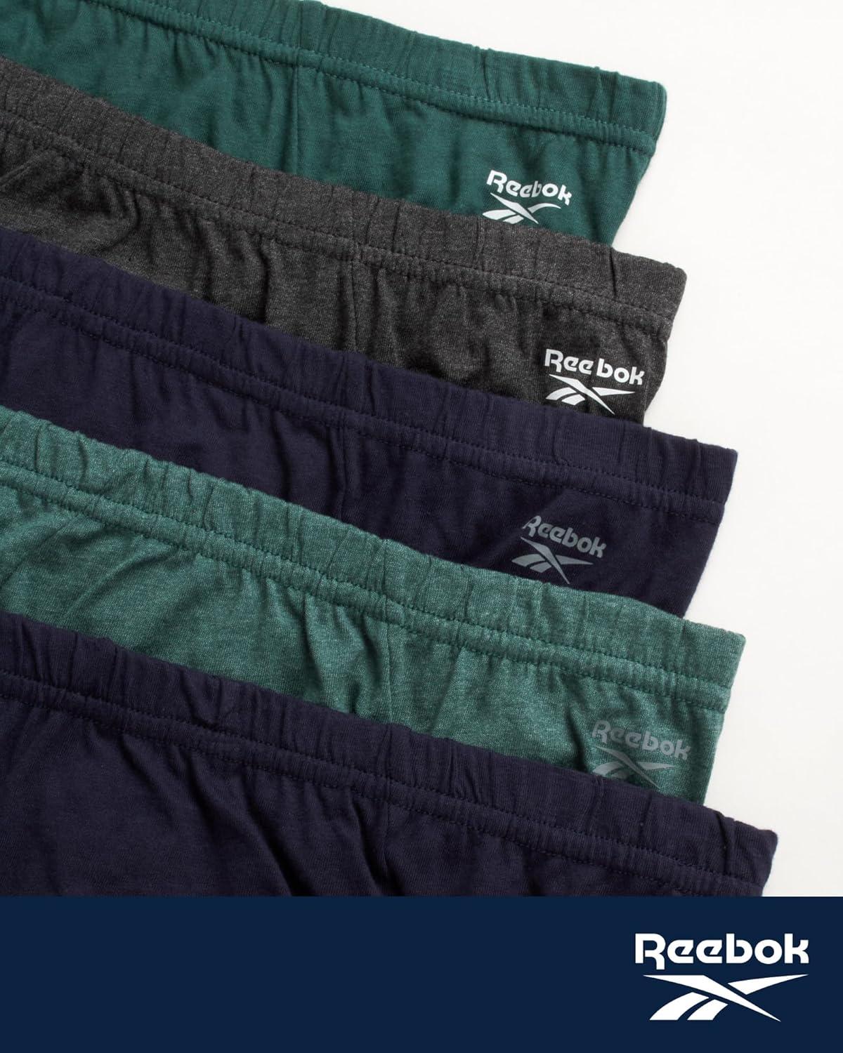 imageReebok Low Rise Mens Briefs  5 Pack Soft Cotton Underwear with Supportive Contour Pouch  Supportive Fit for Everyday WearDark GreenCharcoalNavy BlueHeather Green