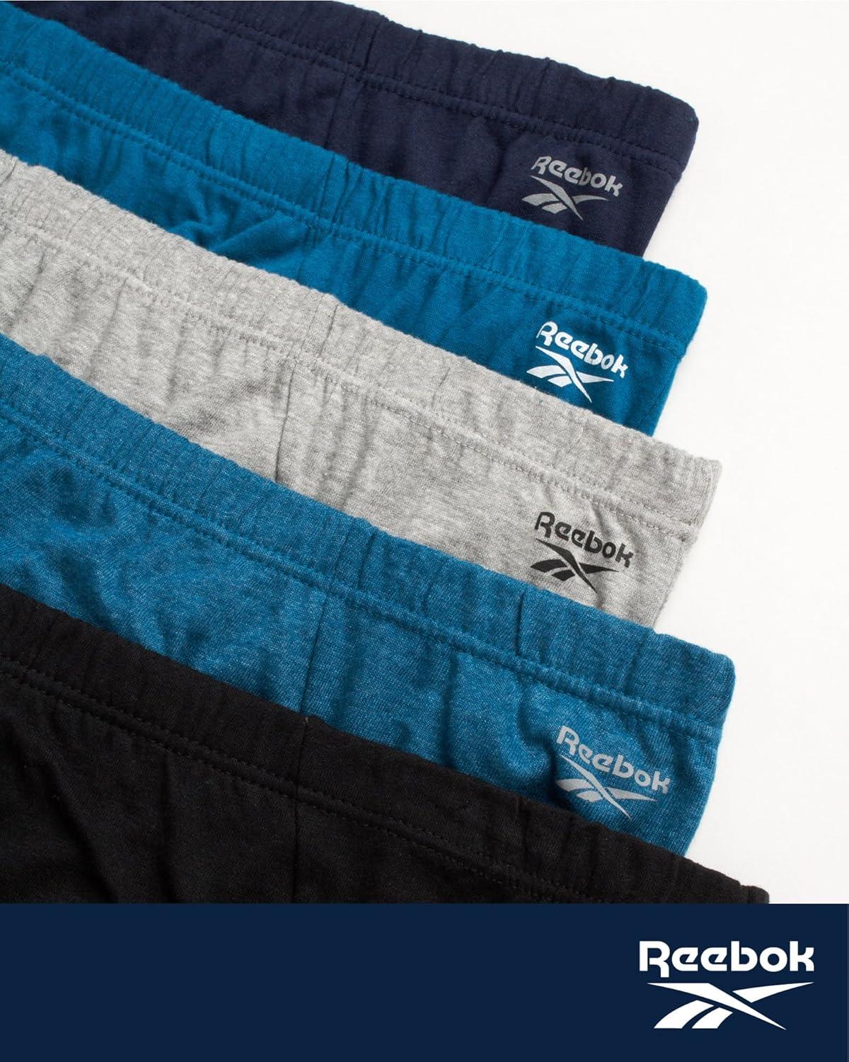 imageReebok Low Rise Mens Briefs  5 Pack Soft Cotton Underwear with Supportive Contour Pouch  Supportive Fit for Everyday WearNavyOcean BlueLight GreyBlack