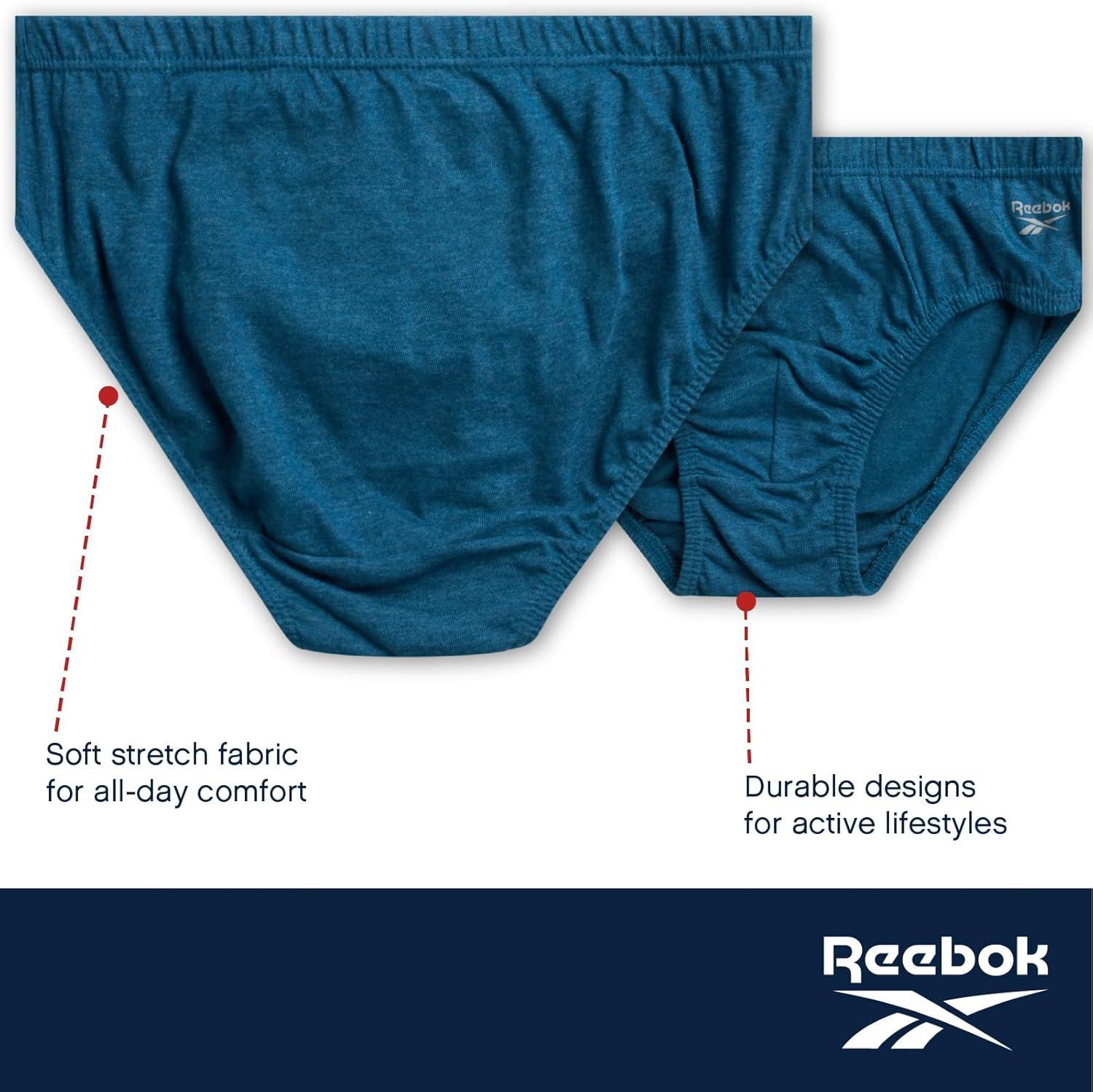 imageReebok Low Rise Mens Briefs  5 Pack Soft Cotton Underwear with Supportive Contour Pouch  Supportive Fit for Everyday WearNavyOcean BlueLight GreyBlack