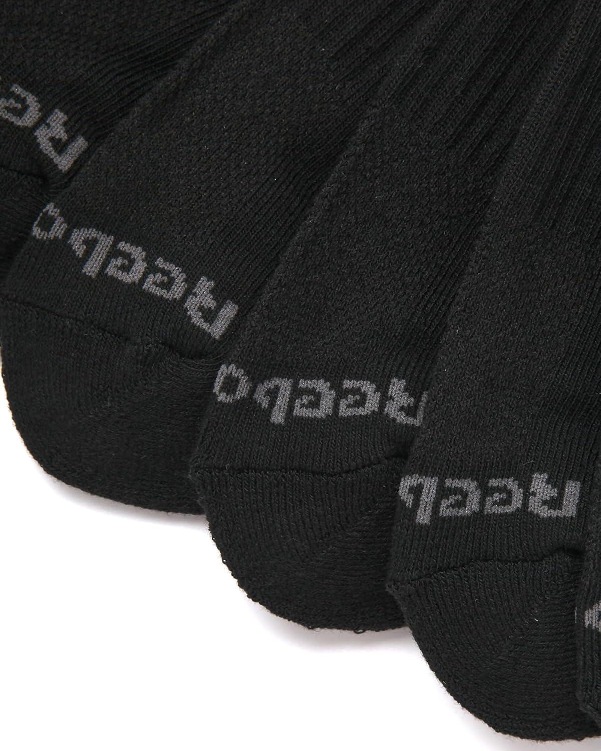 imageReebok Mens Athletic Crew Socks  5 Pack Moisture Wicking Cushioned Athletic Socks for Men with Reinforced Seams 6125Black 7pk
