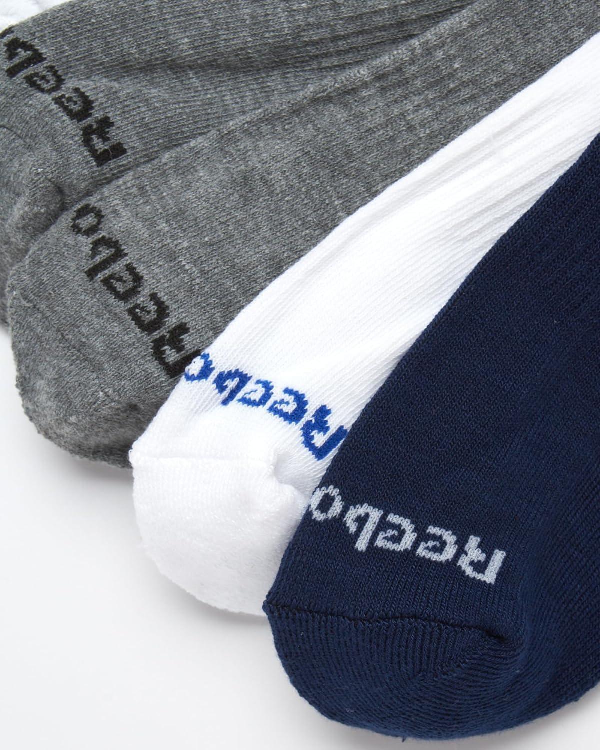 imageReebok Mens Athletic Crew Socks  5 Pack Moisture Wicking Cushioned Athletic Socks for Men with Reinforced Seams 6125Blue 6pk